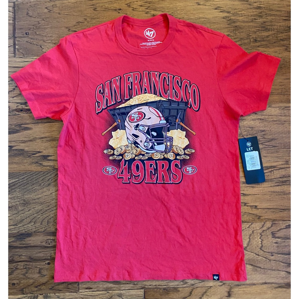 47 Brand San Francisco 49ers‎ Mens T-Shirt Red Graphic NFL Tee Medium NEW